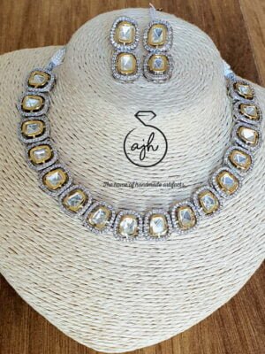 Necklace Squared Kundan