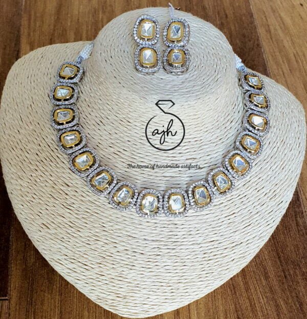 Necklace Squared Kundan